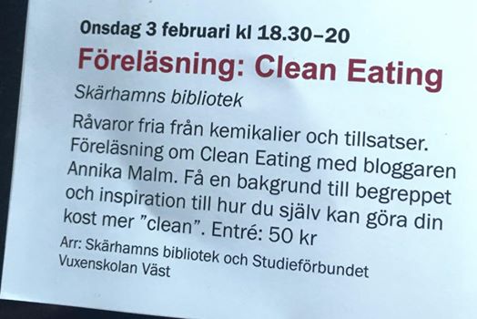 clean eating föreläsning